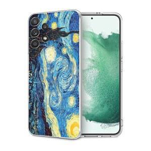 고흐의 별이 슬림 방지 보호 빛나는 여성용 여아용 패션 충격 TPU 소프트