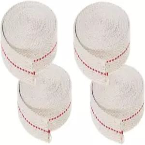 13피트 오일 램프 심지 4롤 3/4인치(롤당 3.25피트) 코튼 랜턴 라테른 등유 버너 조명 및 파라핀 심지용