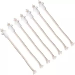 Maxmartt 7Pcs 와인 병 오일 램프 세트 - 세라믹 홀더 토치 등유 윅 유리섬유 내열성