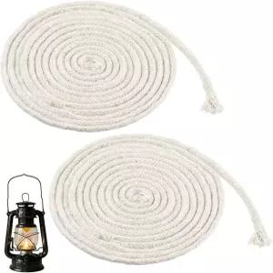 2팩 3.3피트/1m 오일 램프 윅 4mm/0.16인치 원형 땋은 교체용 등유 랜턴 양초 아로마테라피용 실용적인
