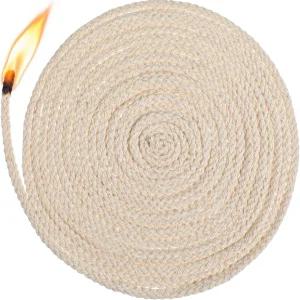 울리가이 65.6피트 1/8인치 오일 램프 윅 교체용 원형 4mm 면 버너 알코올 등유 횃불 랜턴 DIY 핸드메이드