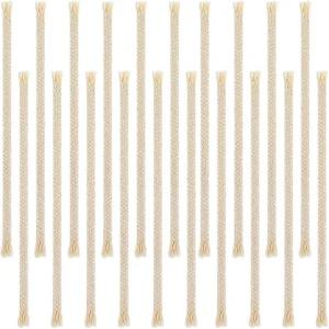 20개 1/4인치 원형 오일 램프 윅 면 땋은 캔들 DIY 수제 버너 등유 랜턴 용품