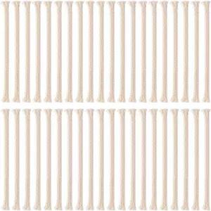 40PCS 1/4인치 원형 면 오일 램프 심지 등유 램프용 교체 알코올 버너 랜턴 캔들 땋은