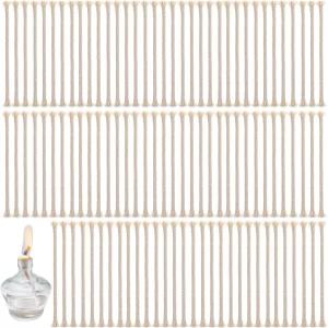 FNANJWQ 100개 1/10인치 원형 면 오일 램프 심지 캔들 티키 토치 알코올 등유 버너 조명 및 파라핀 랜턴