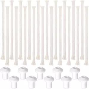 20개의 PCS 원형 오일 램프 10개의 홀더가 장착된 면 땋기 등유 랜턴 알코올 버너 교체용