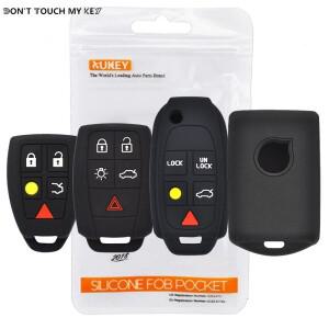 볼보 호환 XC70 S40 S60 S90 S80 C30 V50 V70 V90 Fob 쉘 커버 스킨 자켓 슬리브 실리콘 원격 키 케이스