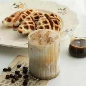 내열 유리 컵 플리츠 유리 컵 디자인 테이블웨어 홈카페 감성