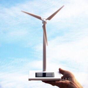 풍력발전소모형 태양광 패널 터빈 풍력발전기 1 모형 하얀색 풍력발전 바람개비 고속