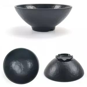 (선택 5호)블랙 멜라민 한정식 대접 국수 우동 면기 면그릇 샐러드볼 지름 22.5cm 25.3cm