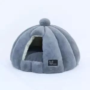 고양이침대 고양이 극세사 이글루 하우스 그레이 침대 숨숨집 1P