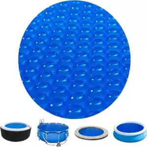 AURSK 태양광 풀 커버 지상 수영장용 1 200만 피트 원형 보온 담요 온수 욕조 버블 블루 8피트