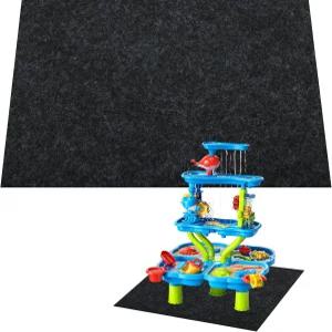 CIEOVO 워터 테이블 매트 미끄럼 방지 백킹 야외 스플래시 및 놀이 활동 패드 러그 방수 물놀이 여름 해변