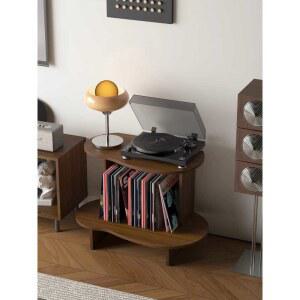 레코드 장식장 수납장 LP 턴테이블 노란 다크월넛 CD 진열 월넛 스탠드랙 호두 LP장