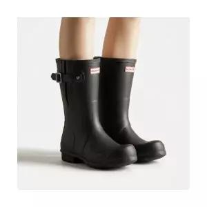 헌터 HUNTER [MEN] 사이드 어드저스터블 숏 레인부츠 - 블랙 MFS9079RMABLK 289311