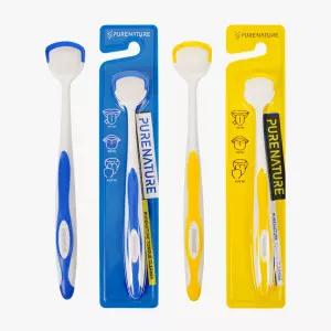 퓨어네이처 혀클리너 2개세트 와이드헤드 혓바닥 설태 백태제거 저자극 입냄새 제거