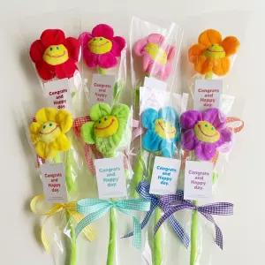 스마일꽃 한 송이 인형 단체 축하 졸업꽃다발 입학