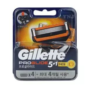 파워 질레트 퓨전 프로글라이드 면도날(4입)(정품)