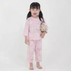 (더오투투)하트 도기 7부 상하 세트 봄 여름 유아 내의 실내복 잠옷 내복