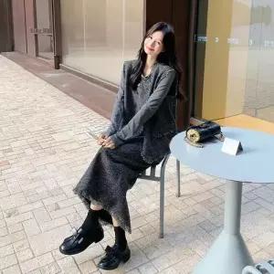 봄 캐주얼 치마 여성용 조끼 세트 핏예쁜 정장세트 인기1