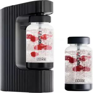 2039 Qarbo LUXE 스파클링 워터 음료 메이커 와이드 마우스 1L 병 메탈 바디(투스카 골드) 탄산수 인퓨전