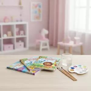 리틀호안미로 물감색칠북 5종세트 색칠놀이 미술 그림 도안 물감 색칠공부 컬러링 장난감