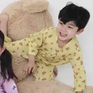 (더오투투)베리 댕글이 7부 상하 세트 봄 여름 유아 내의 실내복 잠옷 내복