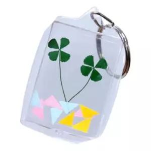 말린생화 네잎크로버 열쇠고리 10인실습 공작교구 목걸이만들기 비즈공예세트 팝아트