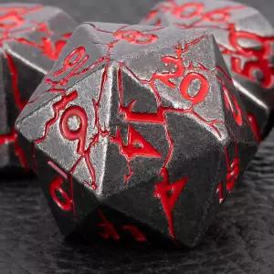 던전 앤 드래곤 주사위 세트 선물 케이스 - RPG 및 D D용 금속 다면체