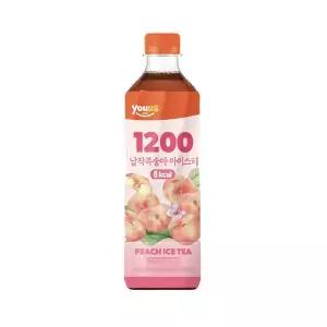 유어스 1200 납작복숭아 아이스티 500ml x 12개