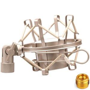 마이웨이어 유니버설 마이크 쇼크 마운트, 1.8-2.1(48-54mm) 대형 직경 콘덴서 마이크와 호환되는 최첨단 코브웹 방진 구조, 예를 들어 2020 USB MXL440 550 ROED NT1