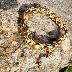 재물운 돈들어오는 오색실 매듭 소원 팔찌 소품샵 금전 커플 행운