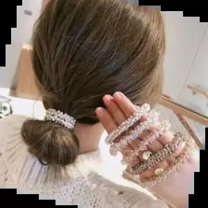 크리스탈 위즈템 헤어밴드 진주 머리끈