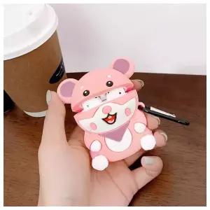 동글마우스 에어팟 케이스 실리콘 커버(핑크)