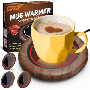 커피 머그 워머, 3가지 온도 설정이 가능한 책상용 40W 컵 자동 차단, 가정 및 사무실용 커피, 차, 물, 우유, 코코를 데우는 스마트 전기 음료 워머