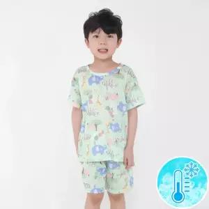 (더오투투)(쿨링내의)사파리 포레스트 쿨링 상하 세트 봄 여름 유아 내의 실내복 잠옷 내복