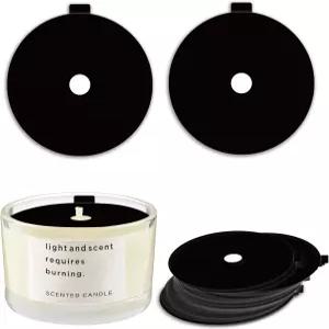 조이풀맵 캔들 먼지 커버(100팩) 공예 장식용 프린트 블랙 풀 탭 뚜껑 향수 제작용 토퍼 보호