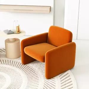 브릭 오렌지 소파 원룸 거실 트렌디 2인용 패브릭 쇼파 안락 사무실