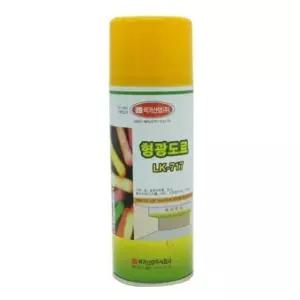 [블루마켓]럭키 형광 락카-황색 1박스 12개 생활 건강 공구 페인트락카 스프레이페인트