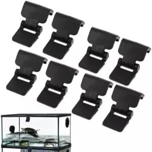 발라쿠 8팩 수족관 뚜껑 클립 플라스틱 테라리움 잠금장치 파충류 - 거북이 수조 리빙 박스용 버클 어항