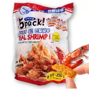 정새우 진짜새우 오리지널 250g (50g x 5입) 새우머리 튀김 과자