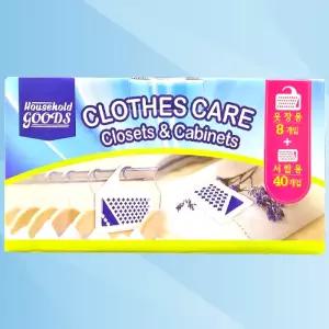 하우스홀드 굿즈 옷장 및 서랍용 방향제 혼합형 옷장용 8개+서랍장용 40개