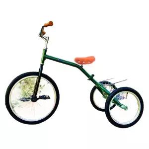 성인 접이식 휴대용 세발 체인없는 경량 자전거 그린
