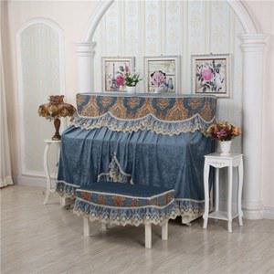 피아노 커버 녹색 가리개 덥개 건반덮개 레이스장식 레이스 인테리어 가정용 아메리칸