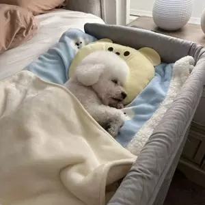 강아지 침대 사이드 소형견 높이 조절 기본형 애완견 베드