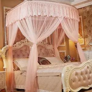 침대 모기장 인테리어 레이스 공주풍 캐노피 모기장 사계절 원룸 여름 꾸미기 가리개 방벌레 침실