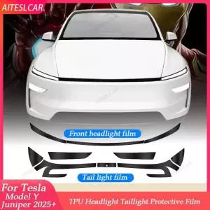 PPF필름 차량용 보호 테슬라 Y 주니퍼 헤드라이트 필름 투명스모크 블랙 TPU 투명 신형 2025 테일 라이트