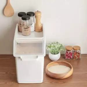 쌀통 18L 바퀴형 이동식 주방 수납통