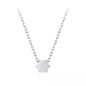 92.5 실버 4mm 오팔 큐빅 베이직 은 목걸이