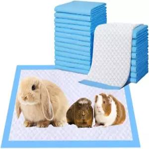 PODOO 100개 흡수식 일회용 케이지 라이너 18x13인치 - 기니피그 토끼용 소형 동물 패드 강아지 훈련 매트