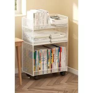 이동식 철제 북 책장 책꽂이 미니 트롤리